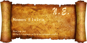 Nemes Elvira névjegykártya